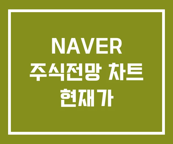 NAVER 주식전망 차트 현재가