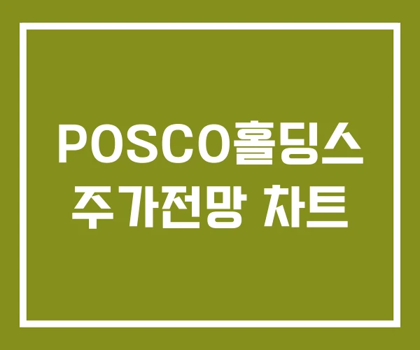 POSCO홀딩스 주가전망 차트