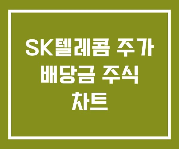 SK텔레콤 주가 배당금 주식 차트