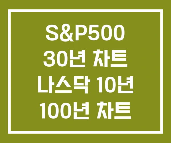 S&P500 30년 차트 나스닥 10년 100년 차트