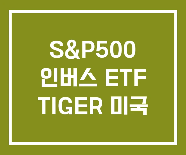 S&P500 인버스 ETF TIGER 미국