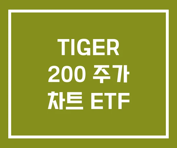 TIGER 200 주가 차트 ETF