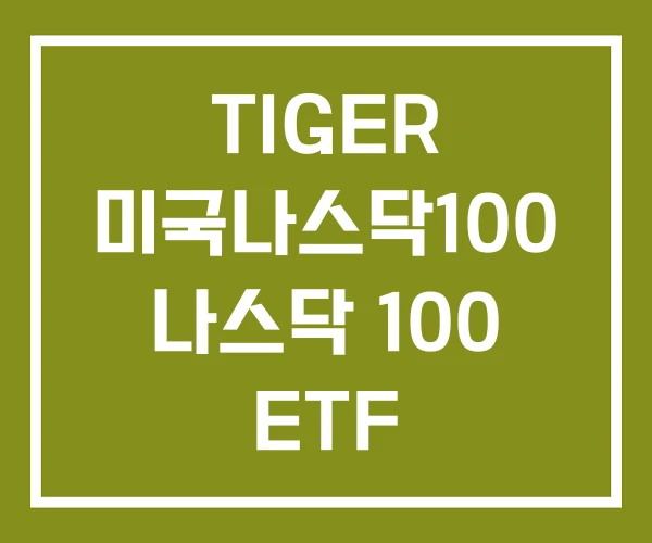 TIGER 미국나스닥100 나스닥 100 ETF