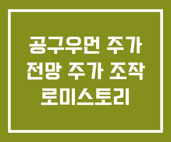 공구우먼 주가 전망 주가 조작 로미스토리