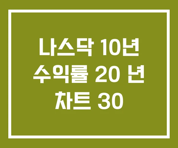 나스닥 10년 수익률 20 년 차트 30
