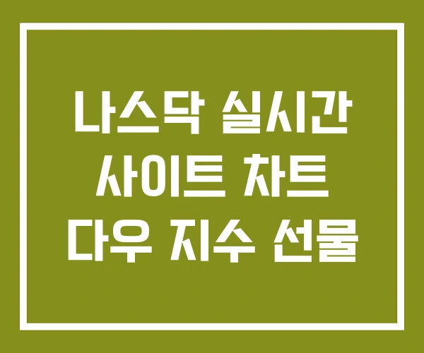 나스닥 실시간 사이트 차트 다우 지수 선물