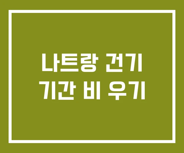 나트랑 건기 기간 비 우기