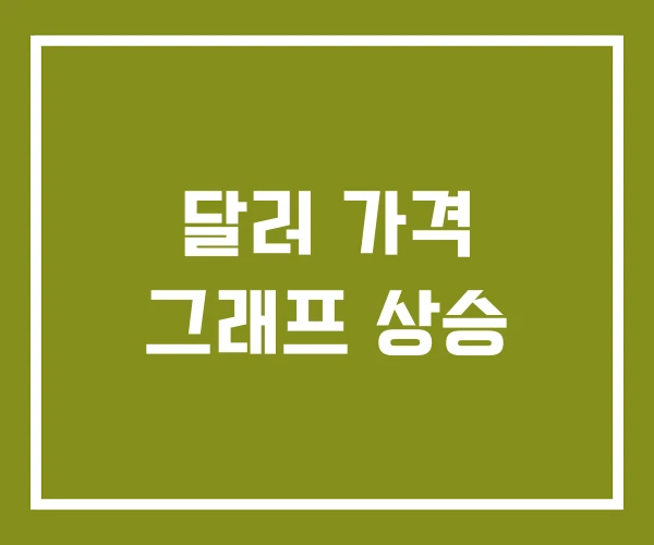 달러 가격 그래프 상승