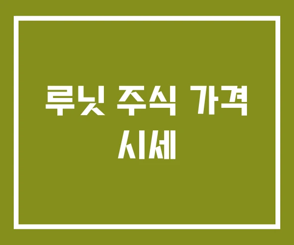 루닛 주식 가격 시세