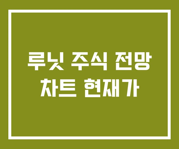 루닛 주식 전망 차트 현재가