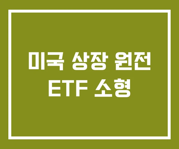 미국 상장 원전 ETF 소형