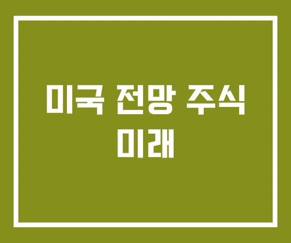 미국 전망 주식 미래