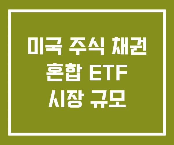 미국 주식 채권 혼합 ETF 시장 규모