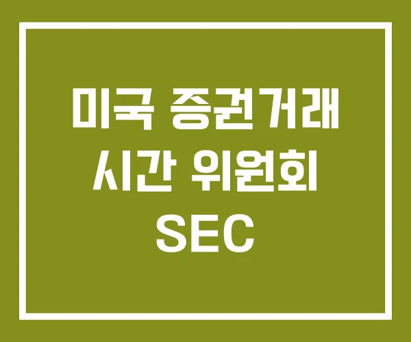 미국 증권거래 시간 위원회 SEC