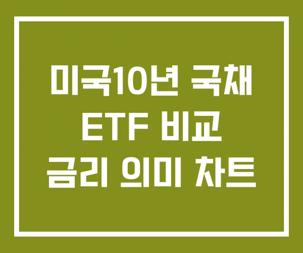 미국10년 국채 ETF 비교 금리 의미 차트