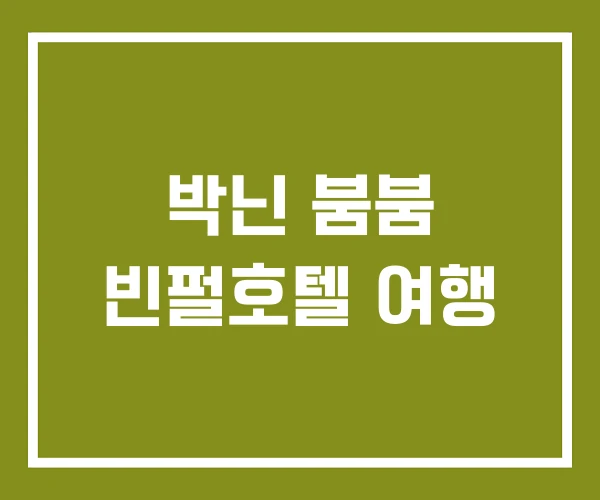 박닌 붐붐 빈펄호텔 여행
