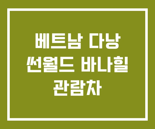 베트남 다낭 썬월드 바나힐 관람차