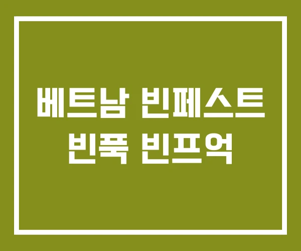 베트남 빈페스트 빈푹 빈프억