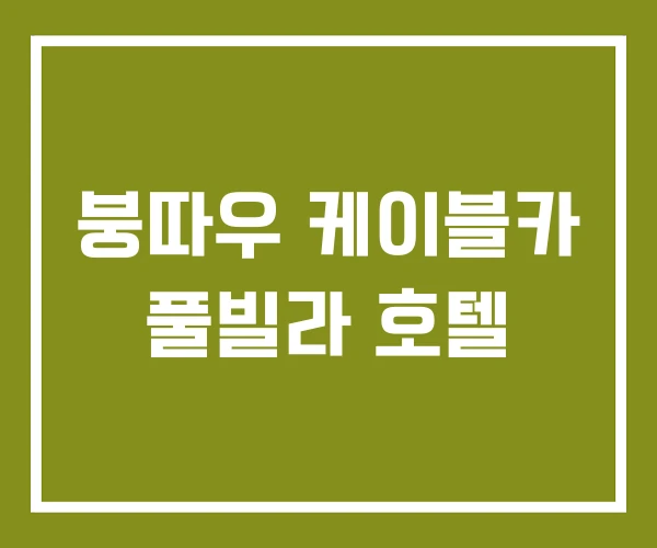 붕따우 케이블카 풀빌라 호텔