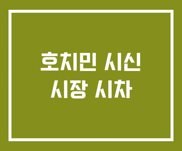 호치민 시신 시장 시차