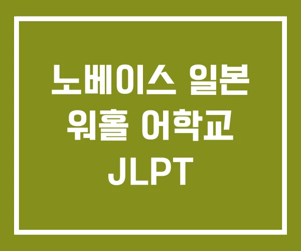 노베이스 일본 워홀 어학교 JLPT