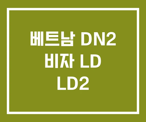 베트남 DN2 비자 LD LD2