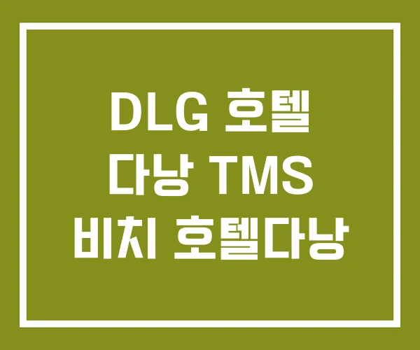 DLG 호텔 다낭 TMS 비치 호텔다낭