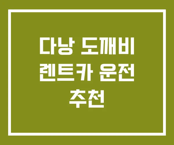 다낭 도깨비 렌트카 운전 추천 다낭 도깨비 렌트카 운전 추천