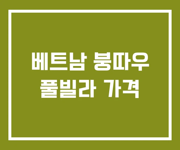 베트남 붕따우 풀빌라 가격 베트남 붕따우 풀빌라 가격