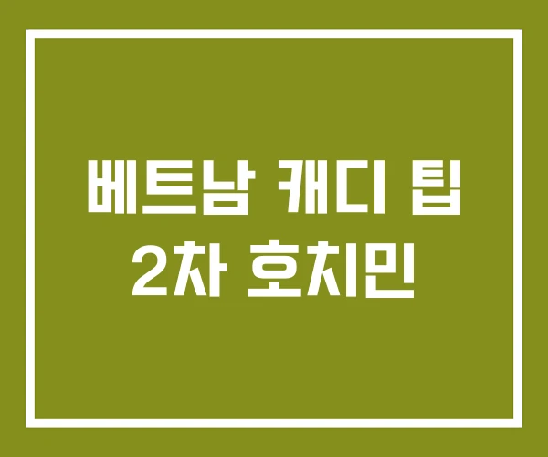 베트남 캐디 팁 2차 호치민 베트남 캐디 팁 2차 호치민