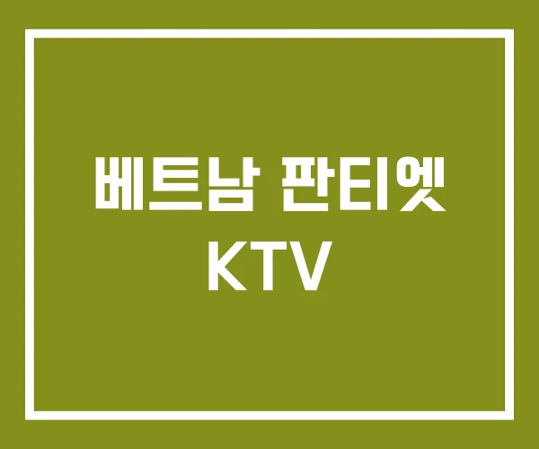 베트남 판티엣 KTV