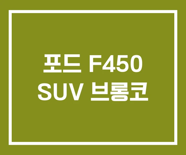 포드 F450 SUV 브롱코