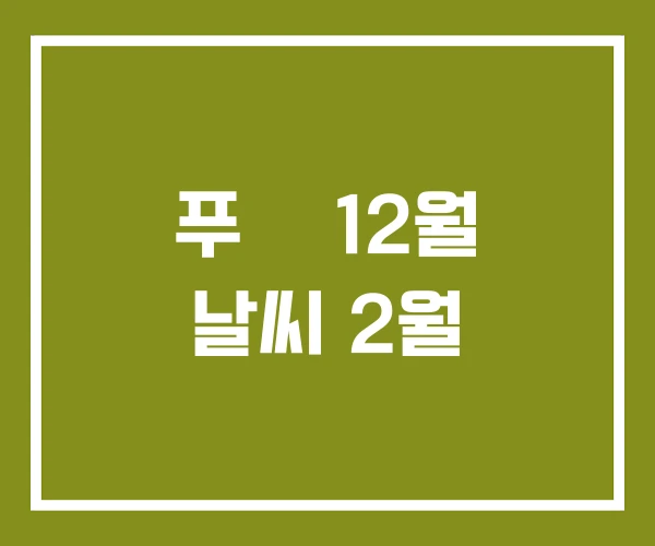 푸꿕 12월 날씨 2월
