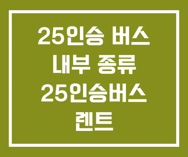 25인승 버스 내부 종류 25인승버스 렌트 25인승 버스 내부 종류 25인승버스 렌트