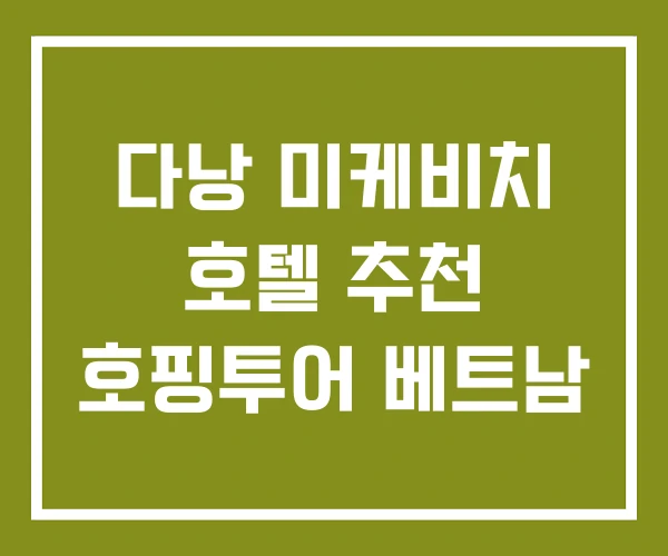 다낭 미케비치 호텔 추천 호핑투어 베트남 다낭 미케비치 호텔 추천 호핑투어 베트남