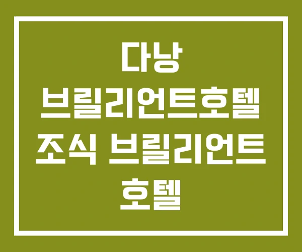 다낭 브릴리언트호텔 조식 브릴리언트 호텔 다낭 브릴리언트호텔 조식 브릴리언트 호텔