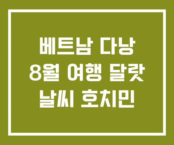 베트남 다낭 8월 여행 달랏 날씨 호치민 베트남 다낭 8월 여행 달랏 날씨 호치민