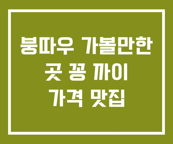 붕따우 가볼만한 곳 꽁 까이 가격 맛집
