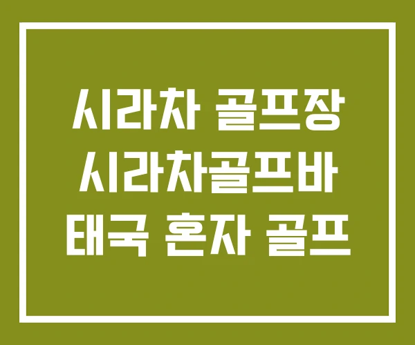 시라차 골프장 시라차골프바 태국 혼자 골프 시라차 골프장 시라차골프바 태국 혼자 골프