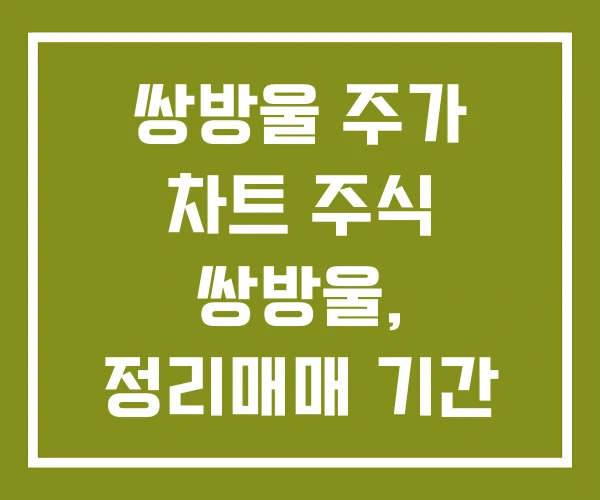 쌍방울 주가 차트 주식 쌍방울, 정리매매 기간