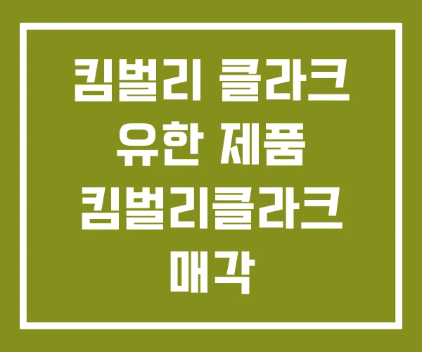 킴벌리 클라크 유한 제품 킴벌리클라크 매각 킴벌리 클라크 유한 제품 킴벌리클라크 매각
