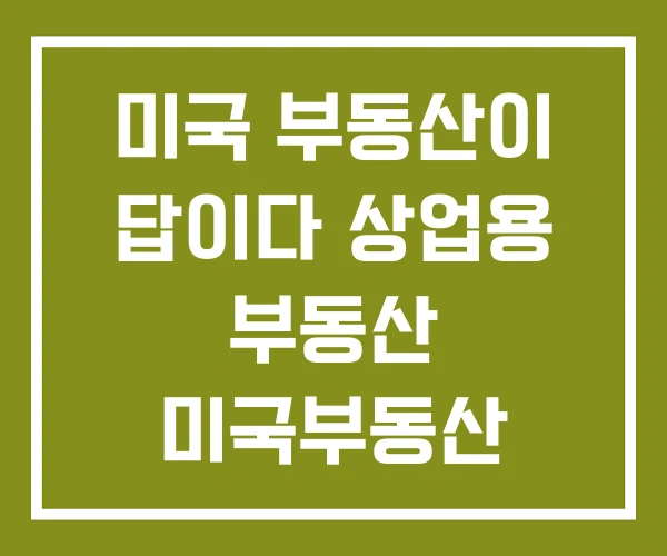 미국 부동산이 답이다 상업용 부동산 미국부동산 ETF 미국 부동산이 답이다 상업용 부동산 미국부동산 ETF