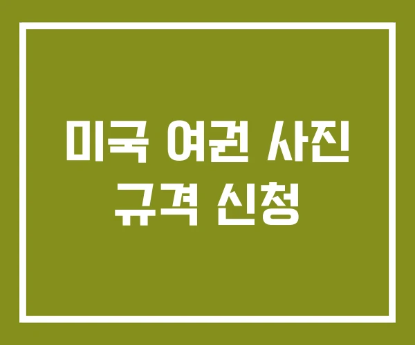 미국 여권 사진 규격 신청 미국 여권 사진 규격 신청