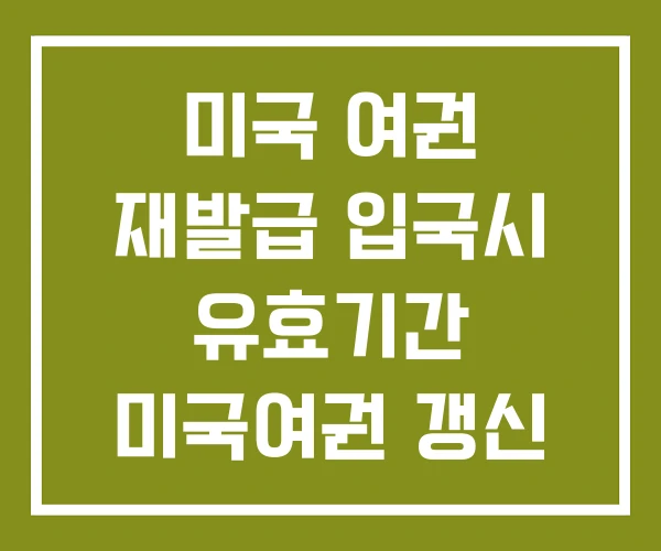 미국 여권 재발급 입국시 유효기간 미국여권 갱신 방법 미국 여권 재발급 입국시 유효기간 미국여권 갱신 방법